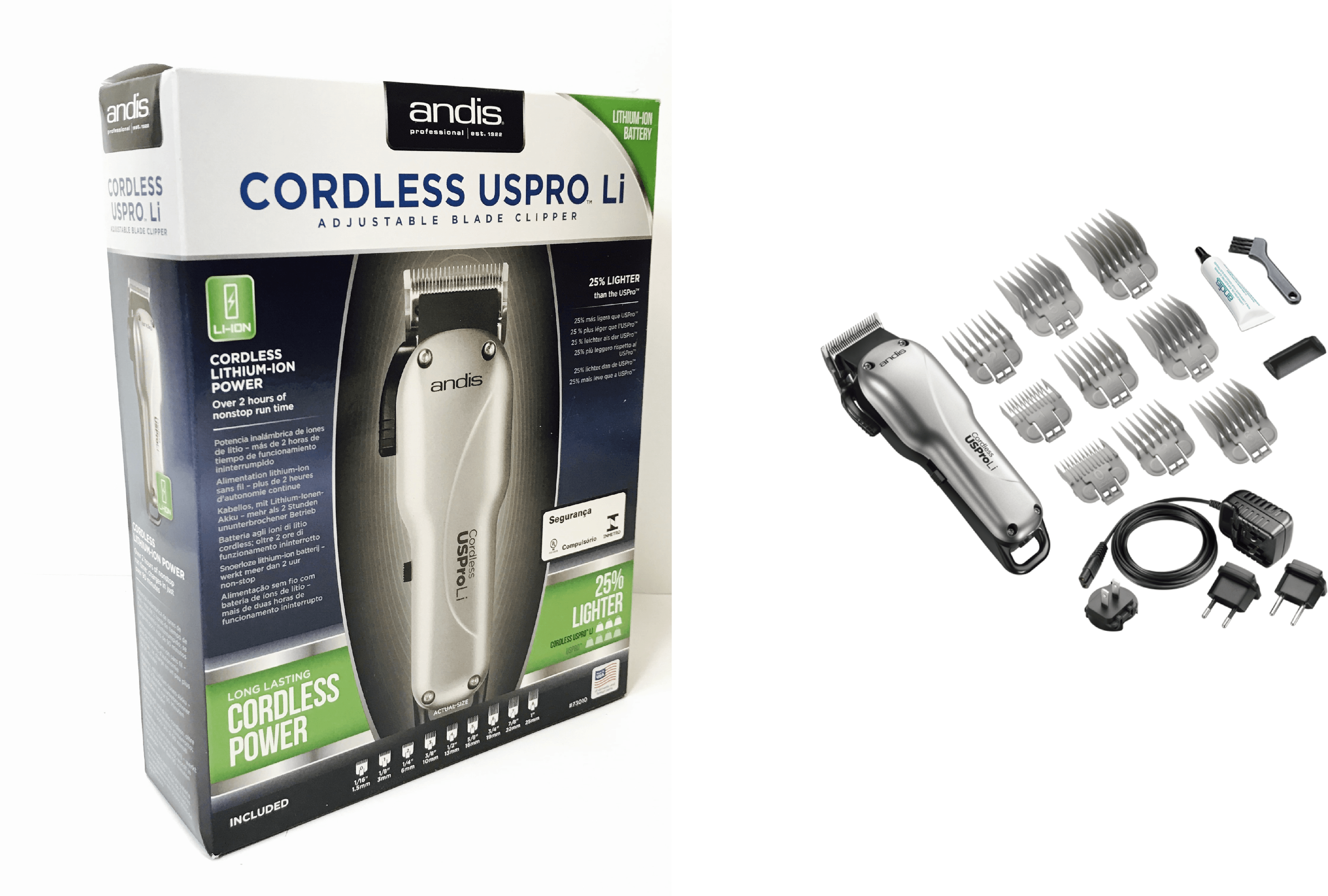 Машинка для стрижки andis 73010 lcl cordless us pro li